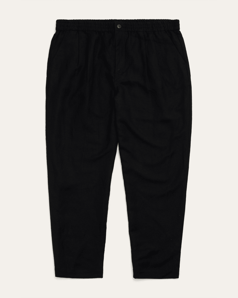Front of plus size Linen-Blend Track Trousers by Madewell | Dia&Co | dia_product_style_image_id:193649